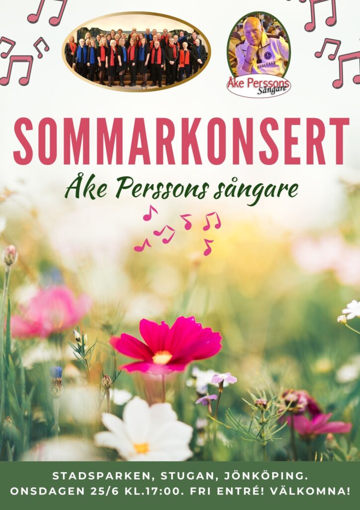 Sommarkonsert i Stugan, Jönköpings stadspark onsdag 25 juni kl. 17.00