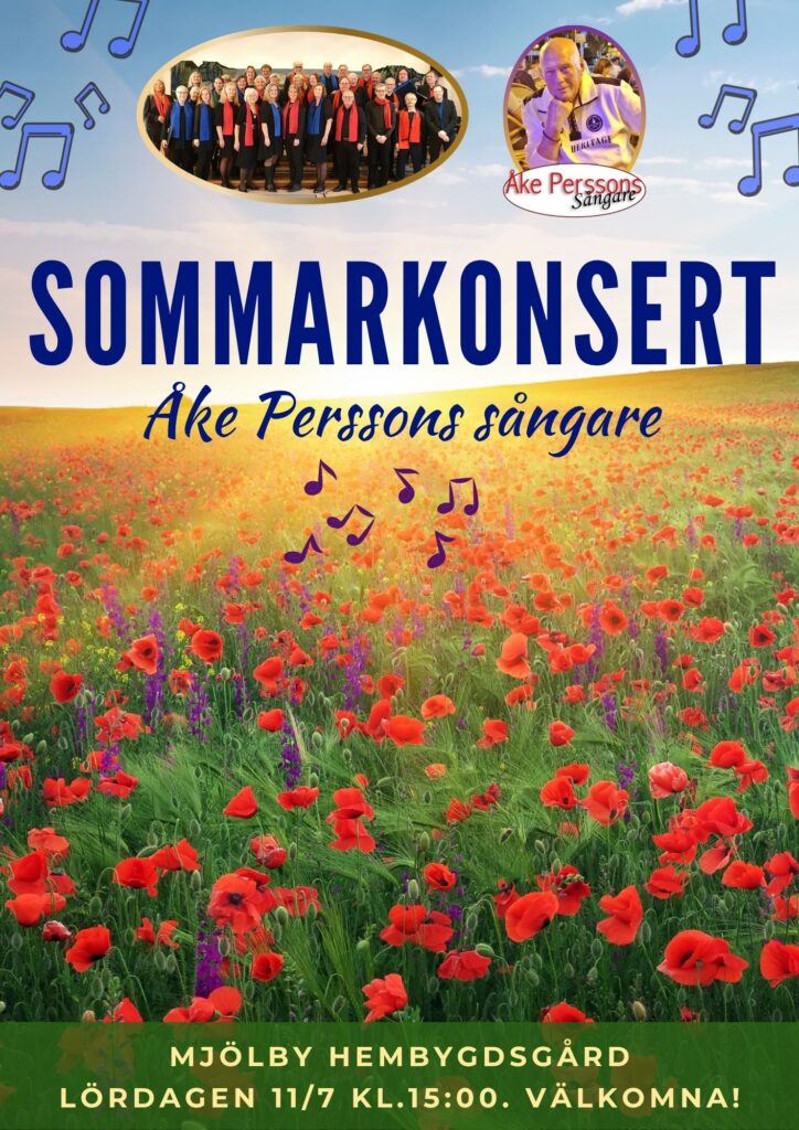 Sommarkonsert vid Mjölby hembygdsgård lördag 11 juli kl. 15.00